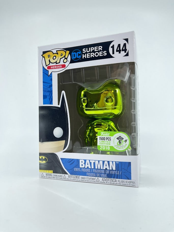 Funko Pop! DC Heroes Green Chrome Batman ECCC 2018 Official Con Sticker