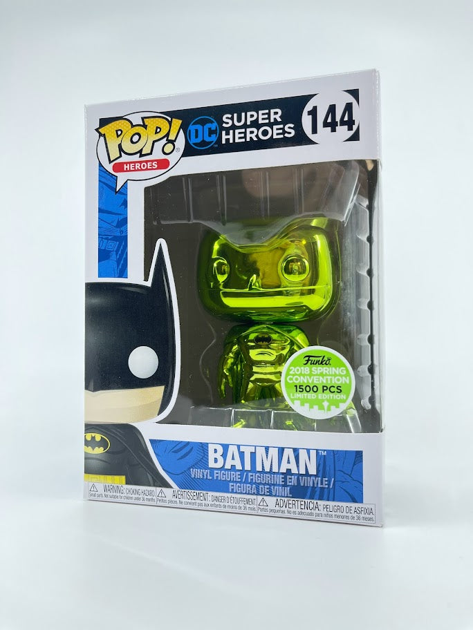 Funko Pop! DC Heroes Green Chrome Batman ECCC 2018 Shared Exclusive