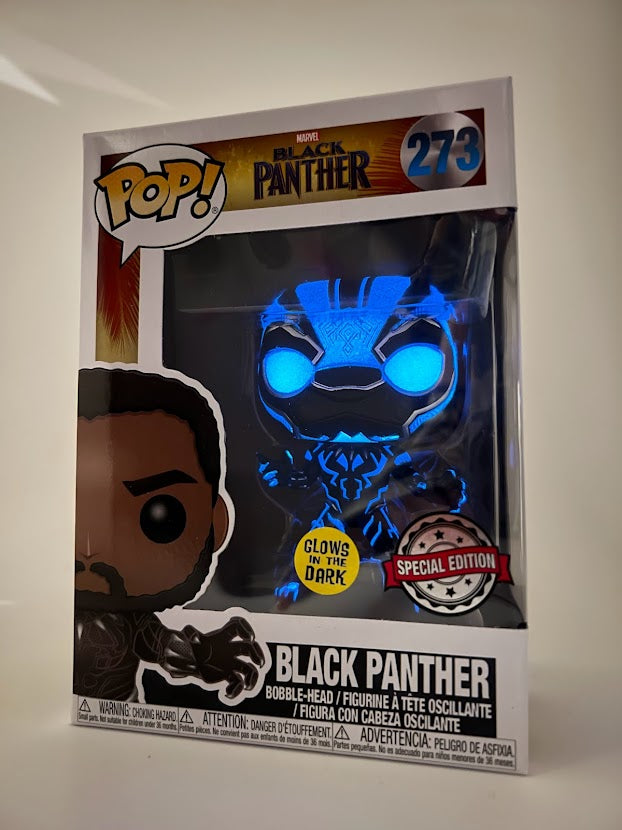 Funko Pop! Marvel Black Panther Blue #273 Glow in the Dark GITD Special Edition