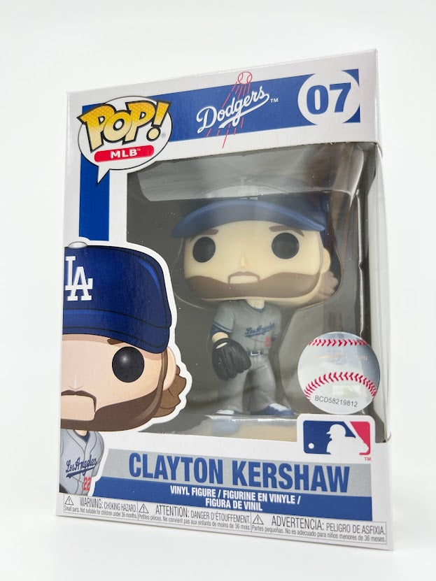 Clayton Kershaw Hand Signed Authentic Dodgers Funko Pop! 2020 WS Champs MLB  SLVR