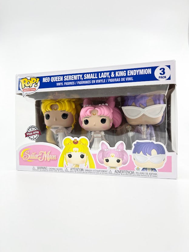 Funko POP! Animation - Sailor Moon - Neo Queen Serenity, Small Lady, & King Endymon 3 PACK SPECIAL EDITION