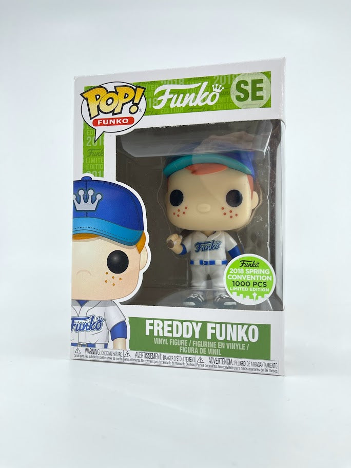 Funko POP! Freddy Funko Baseball White Uniform Emerald City Comic Con Exclusive