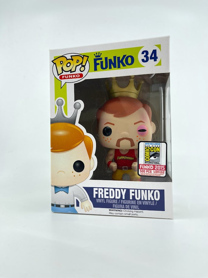 Funko POP! Freddy Funko as Hulk Hogan Beat Up SDCC Fundays 2015