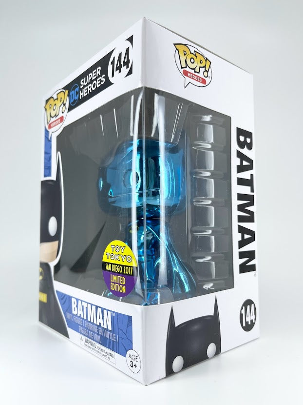 Batman Blue Chrome Batman 144 Pop Chrome DC Blue Chrome Batman